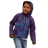 Aloha Hawaii Whale Kakau and Polynesian Tattoo Kid Hoodie Purple Color LT03 - Polynesian Pride