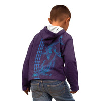 Aloha Hawaii Whale Kakau and Polynesian Tattoo Kid Hoodie Purple Color LT03 - Polynesian Pride