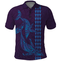 Aloha Hawaii Whale Kakau and Polynesian Tattoo Polo Shirt Purple Color LT03 Purple - Polynesian Pride