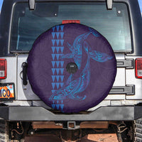 Aloha Hawaii Whale Kakau and Polynesian Tattoo Spare Tire Cover Purple Color LT03 Purple - Polynesian Pride