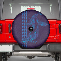 Aloha Hawaii Whale Kakau and Polynesian Tattoo Spare Tire Cover Purple Color LT03 - Polynesian Pride