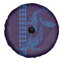 Aloha Hawaii Whale Kakau and Polynesian Tattoo Spare Tire Cover Purple Color LT03 - Polynesian Pride
