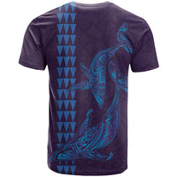 Aloha Hawaii Whale Kakau and Polynesian Tattoo T Shirt Purple Color LT03 - Polynesian Pride