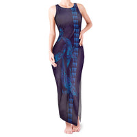 Aloha Hawaii Whale Kakau and Polynesian Tattoo Tank Maxi Dress Purple Color LT03 Women Purple - Polynesian Pride