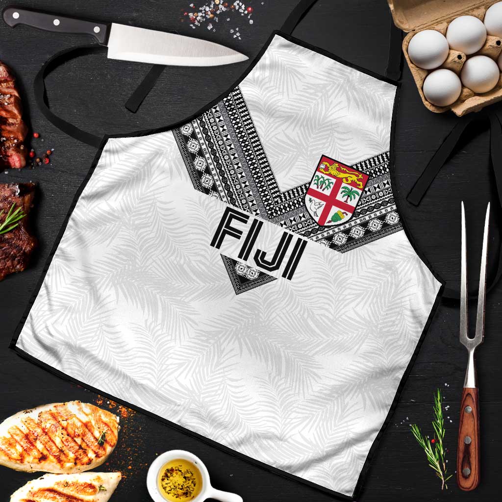 Rugby Fiji Apron Fijian Masi Tribal Sporty Style White Color LT03 White - Polynesian Pride