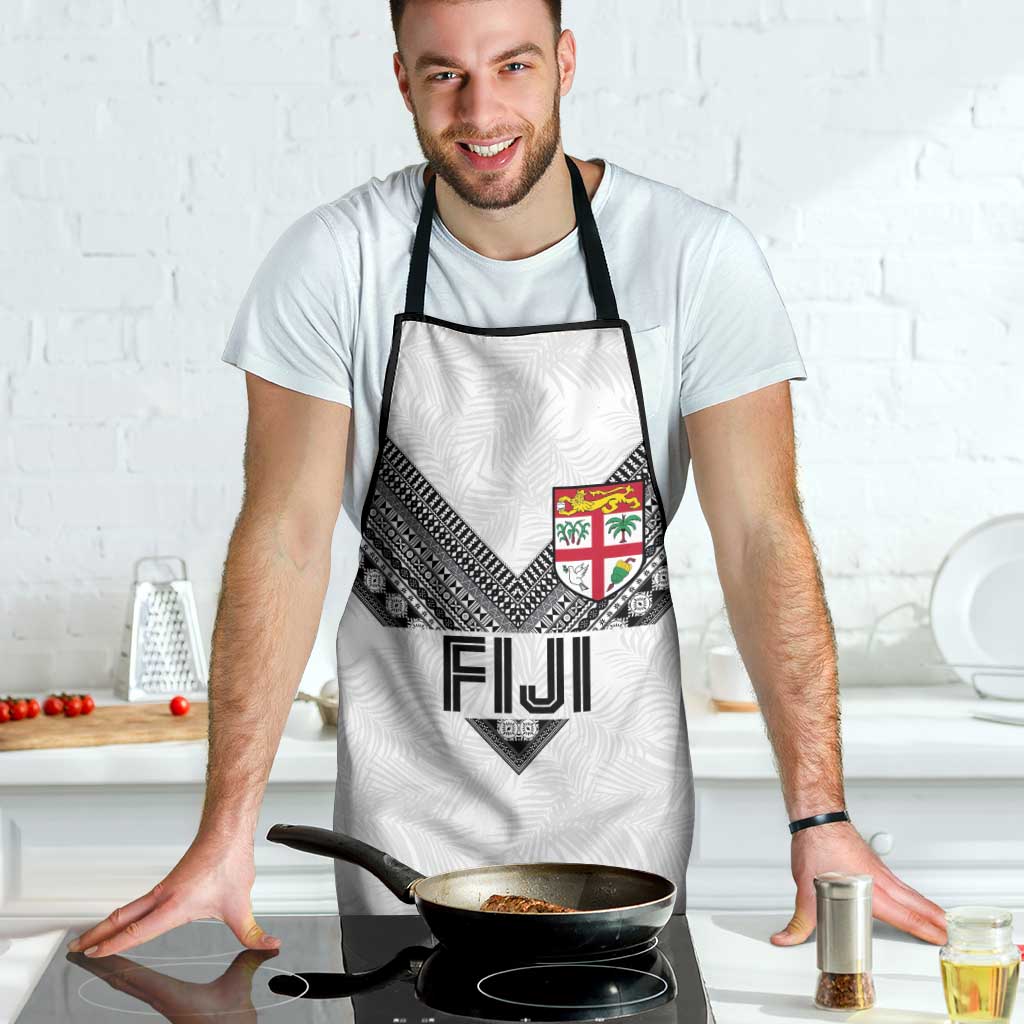 Rugby Fiji Apron Fijian Masi Tribal Sporty Style White Color LT03 - Polynesian Pride