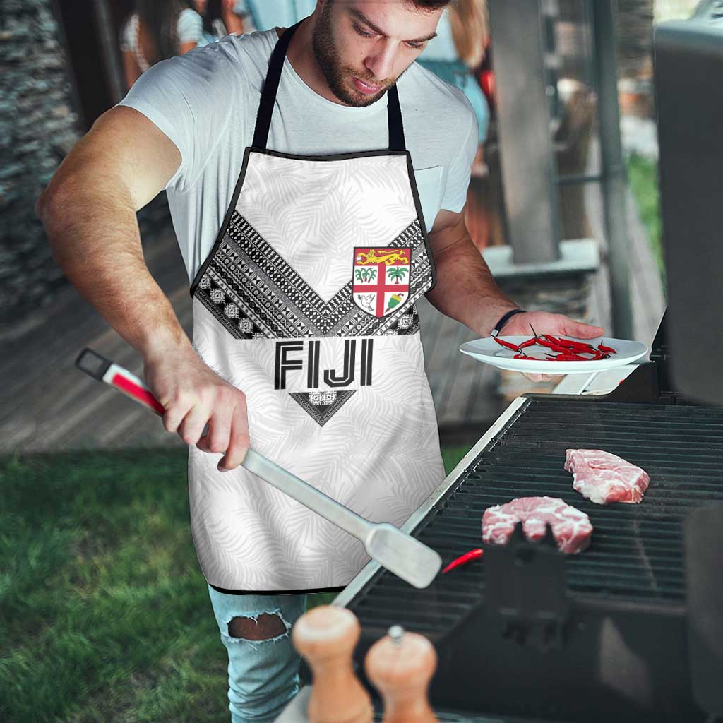Rugby Fiji Apron Fijian Masi Tribal Sporty Style White Color LT03 - Polynesian Pride