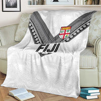 Rugby Fiji Blanket Fijian Masi Tribal Sporty Style White Color LT03 - Polynesian Pride