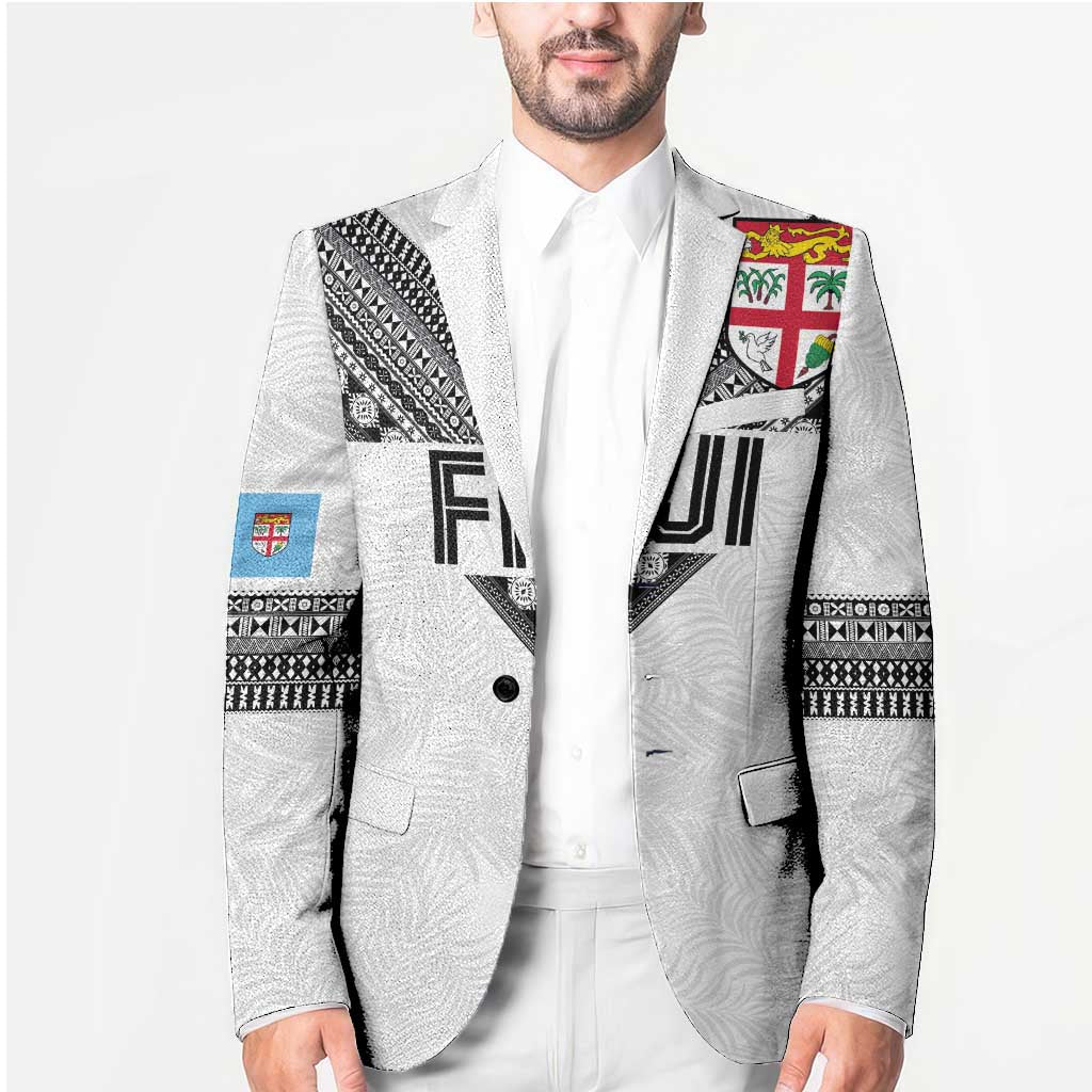 Custom Rugby Fiji Blazer Fijian Masi Tribal Sporty Style White Color LT03 - Polynesian Pride