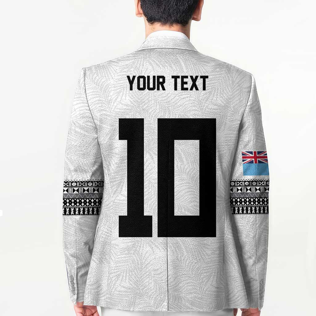 Custom Rugby Fiji Blazer Fijian Masi Tribal Sporty Style White Color LT03 - Polynesian Pride