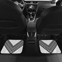 Rugby Fiji Car Mats Fijian Masi Tribal Sporty Style White Color LT03 Set 2pcs - Back White - Polynesian Pride