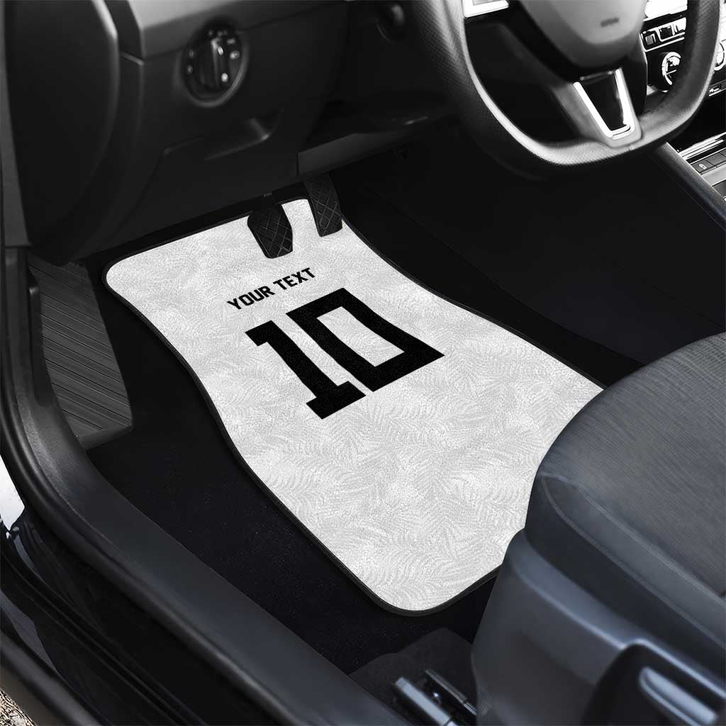 Rugby Fiji Car Mats Fijian Masi Tribal Sporty Style White Color LT03 - Polynesian Pride