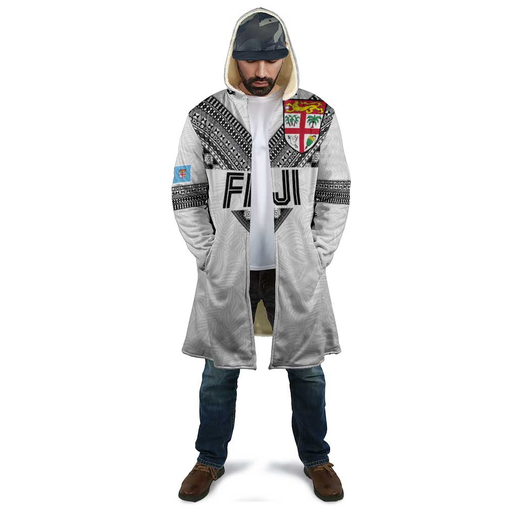 Custom Rugby Fiji Cloak Fijian Masi Tribal Sporty Style White Color LT03 - Polynesian Pride