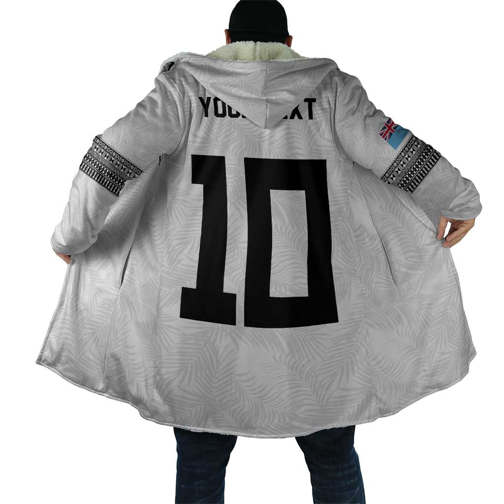 Custom Rugby Fiji Cloak Fijian Masi Tribal Sporty Style White Color LT03 - Polynesian Pride