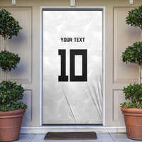 Custom Rugby Fiji Door Cover Fijian Masi Tribal Sporty Style White Color LT03 White - Polynesian Pride
