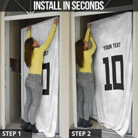 Custom Rugby Fiji Door Cover Fijian Masi Tribal Sporty Style White Color LT03 - Polynesian Pride