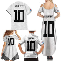 Custom Rugby Fiji Family Matching Summer Maxi Dress and Hawaiian Shirt Fijian Masi Tribal Sporty Style White Color LT03 - Polynesian Pride