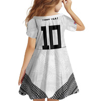 Custom Rugby Fiji Family Matching Tank Maxi Dress and Hawaiian Shirt Fijian Masi Tribal Sporty Style White Color LT03 - Polynesian Pride