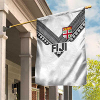 Rugby Fiji Garden Flag Fijian Masi Tribal Sporty Style White Color LT03 House Flag White - Polynesian Pride