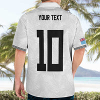 Custom Rugby Fiji Hawaiian Shirt Fijian Masi Tribal Sporty Style White Color LT03 - Polynesian Pride