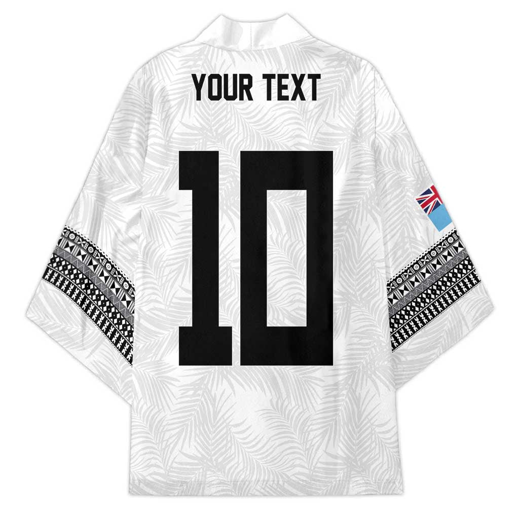 Custom Rugby Fiji Kimono Fijian Masi Tribal Sporty Style White Color LT03 - Polynesian Pride