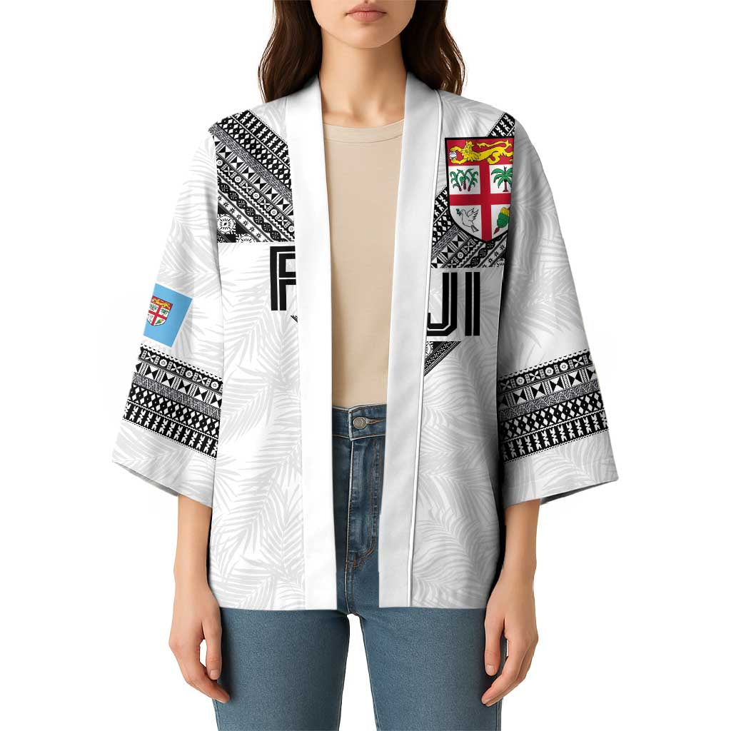 Custom Rugby Fiji Kimono Fijian Masi Tribal Sporty Style White Color LT03 - Polynesian Pride