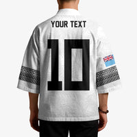 Custom Rugby Fiji Kimono Fijian Masi Tribal Sporty Style White Color LT03 - Polynesian Pride