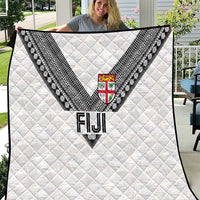 Rugby Fiji Quilt Fijian Masi Tribal Sporty Style White Color LT03 White - Polynesian Pride