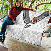 Rugby Fiji Quilt Fijian Masi Tribal Sporty Style White Color LT03 - Polynesian Pride