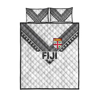 Rugby Fiji Quilt Bed Set Fijian Masi Tribal Sporty Style White Color LT03 - Polynesian Pride