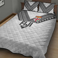 Rugby Fiji Quilt Bed Set Fijian Masi Tribal Sporty Style White Color LT03 - Polynesian Pride