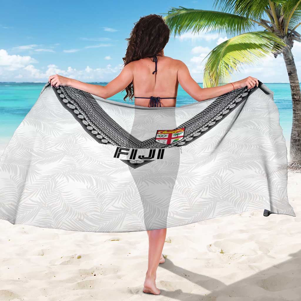 Rugby Fiji Sarong Fijian Masi Tribal Sporty Style White Color LT03 - Polynesian Pride