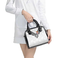 Rugby Fiji Shoulder Handbag Fijian Masi Tribal Sporty Style White Color LT03 - Polynesian Pride