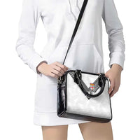 Rugby Fiji Shoulder Handbag Fijian Masi Tribal Sporty Style White Color LT03 - Polynesian Pride