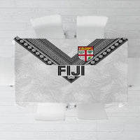 Rugby Fiji Tablecloth Fijian Masi Tribal Sporty Style White Color LT03 White - Polynesian Pride