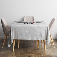 Rugby Fiji Tablecloth Fijian Masi Tribal Sporty Style White Color LT03 - Polynesian Pride