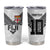 Custom Rugby Fiji Tumbler Cup Fijian Masi Tribal Sporty Style White Color - Polynesian Pride