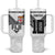 Custom Rugby Fiji Tumbler With Handle Fijian Masi Tribal Sporty Style White Color - Polynesian Pride