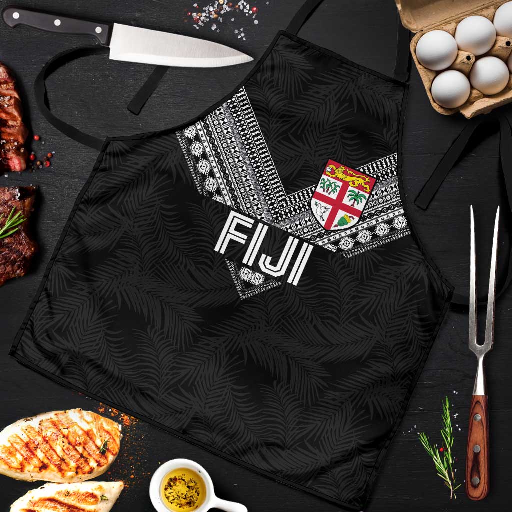 Rugby Fiji Apron Fijian Masi Tribal Sporty Style Black Color LT03 Black - Polynesian Pride