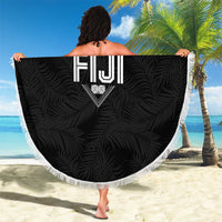 Rugby Fiji Beach Blanket Fijian Masi Tribal Sporty Style Black Color LT03 - Polynesian Pride
