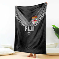 Rugby Fiji Blanket Fijian Masi Tribal Sporty Style Black Color LT03 - Polynesian Pride