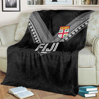 Rugby Fiji Blanket Fijian Masi Tribal Sporty Style Black Color LT03 - Polynesian Pride