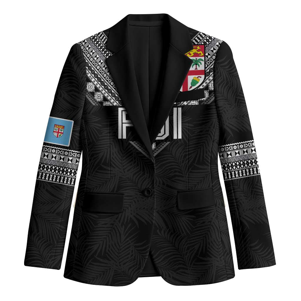 Custom Rugby Fiji Blazer Fijian Masi Tribal Sporty Style Black Color LT03 Unisex Black - Polynesian Pride