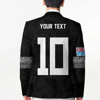 Custom Rugby Fiji Blazer Fijian Masi Tribal Sporty Style Black Color LT03 - Polynesian Pride
