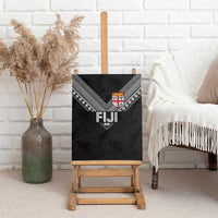 Rugby Fiji Canvas Wall Art Fijian Masi Tribal Sporty Style Black Color LT03 - Polynesian Pride