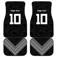 Rugby Fiji Car Mats Fijian Masi Tribal Sporty Style Black Color LT03 - Polynesian Pride