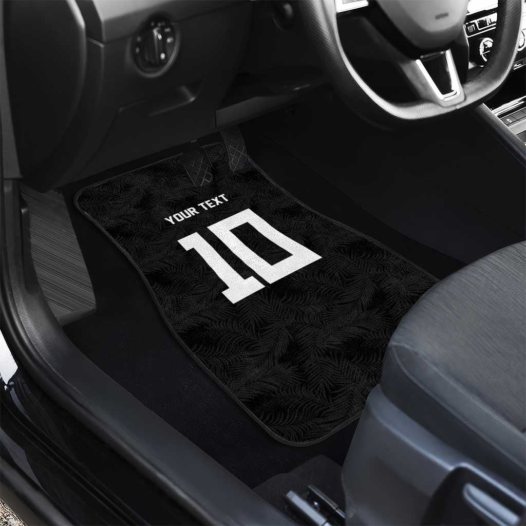 Rugby Fiji Car Mats Fijian Masi Tribal Sporty Style Black Color LT03 - Polynesian Pride