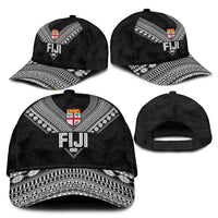 Rugby Fiji Classic Cap Fijian Masi Tribal Sporty Style Black Color LT03 - Polynesian Pride