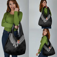 Rugby Fiji Grocery Bag Fijian Masi Tribal Sporty Style Black Color LT03 - Polynesian Pride