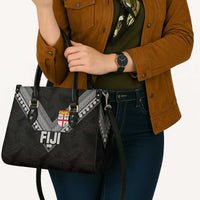 Rugby Fiji Leather Bag Fijian Masi Tribal Sporty Style Black Color LT03 - Polynesian Pride